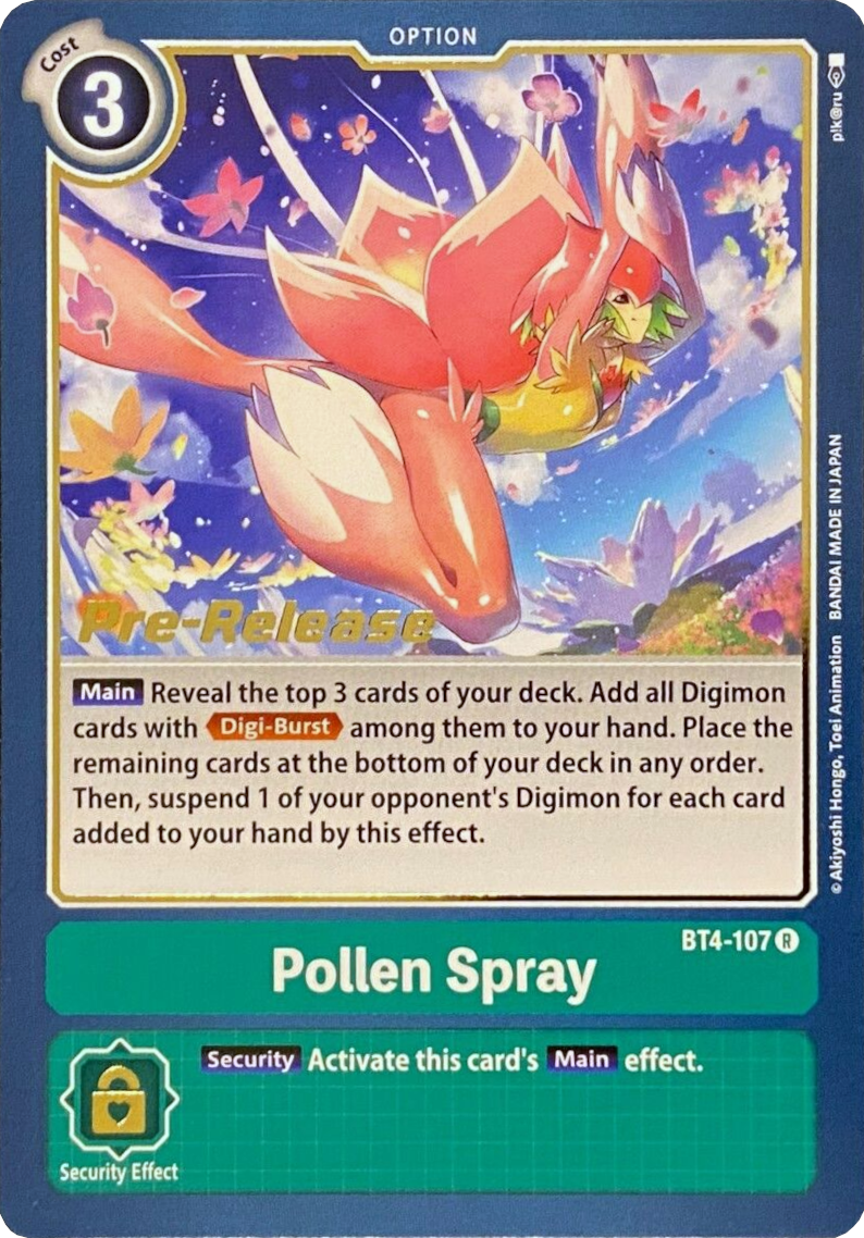 Pollen Spray [BT4-107] [Great Legend Pre-Release Promos] | Amazing Games TCG