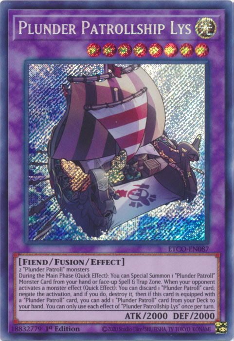 Plunder Patrollship Lys [ETCO-EN087] Secret Rare | Amazing Games TCG