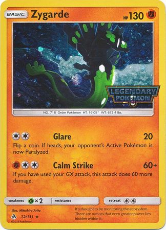 Zygarde (72/131) (Cosmos Holo) [Sun & Moon: Forbidden Light] | Amazing Games TCG