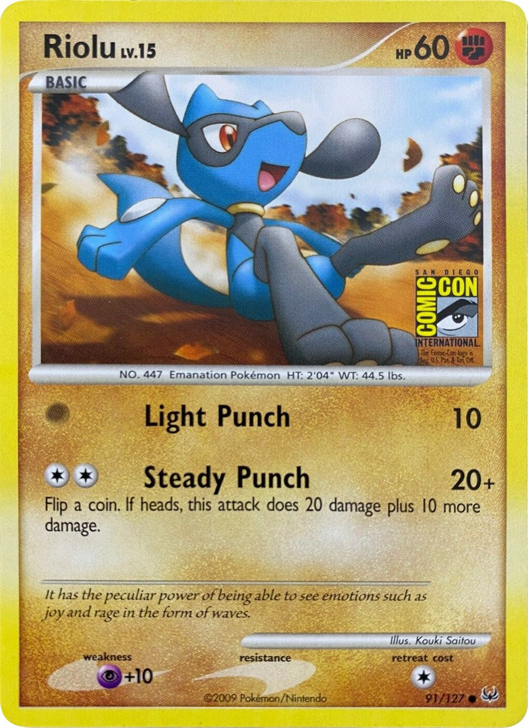 Riolu (91/127) (SDCC 2009) [Platinum: Base Set] | Amazing Games TCG