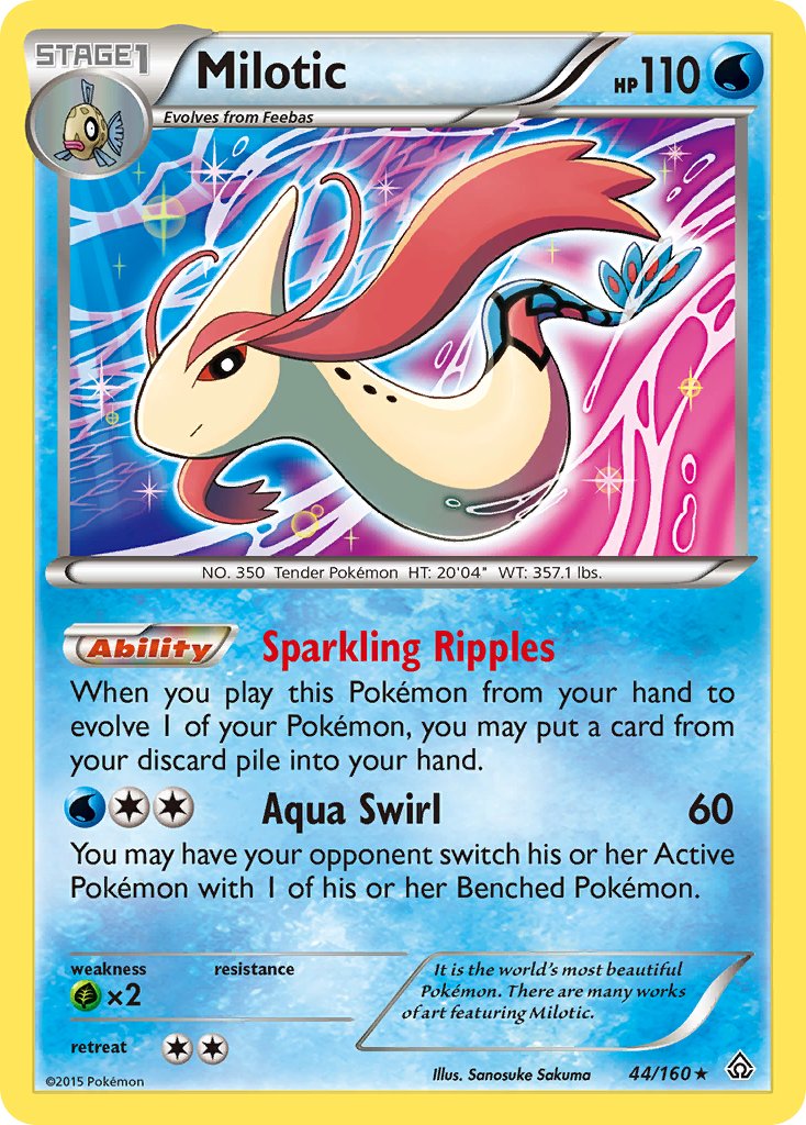 Milotic (44/160) (Theme Deck Exclusive) [XY: Primal Clash] | Amazing Games TCG