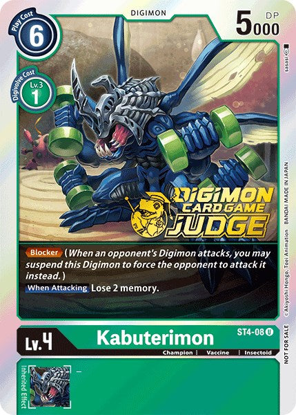 Kabuterimon [ST4-08] (Judge Pack 1) [Starter Deck: Giga Green Promos] | Amazing Games TCG