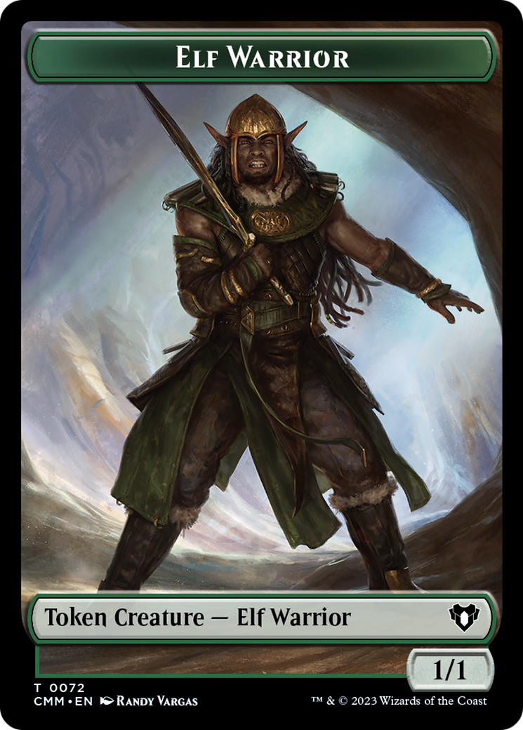 Elf Warrior // Cleric Double-Sided Token [Commander Masters Tokens] | Amazing Games TCG