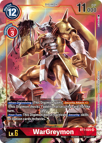 WarGreymon [BT1-025] (Alternate Art) [Release Special Booster Ver.1.0] | Amazing Games TCG