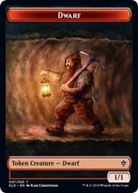 Dwarf // Food (17) Double-sided Token [Throne of Eldraine Tokens] | Amazing Games TCG