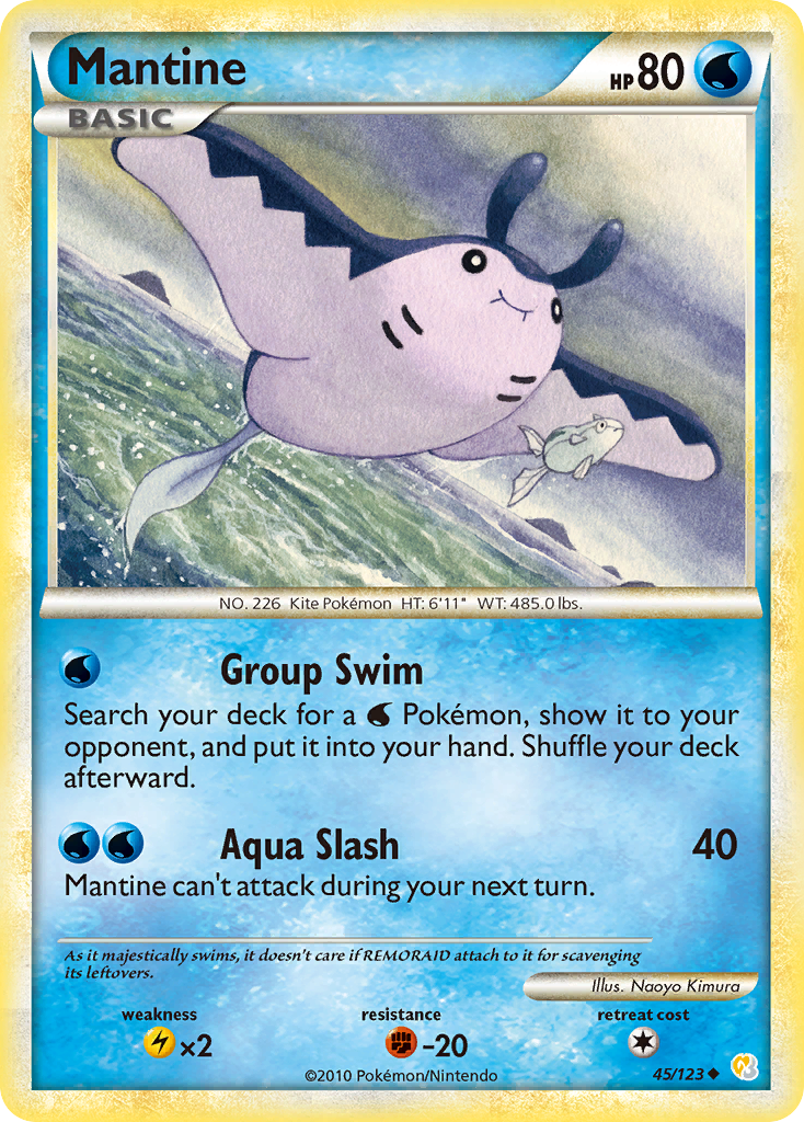 Mantine (45/123) [HeartGold & SoulSilver: Base Set] | Amazing Games TCG