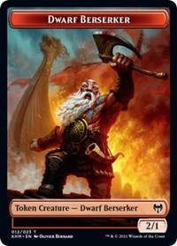 Dwarf Berserker // Emblem - Tibalt, Cosmic Impostor Double-sided Token [Kaldheim Tokens] | Amazing Games TCG