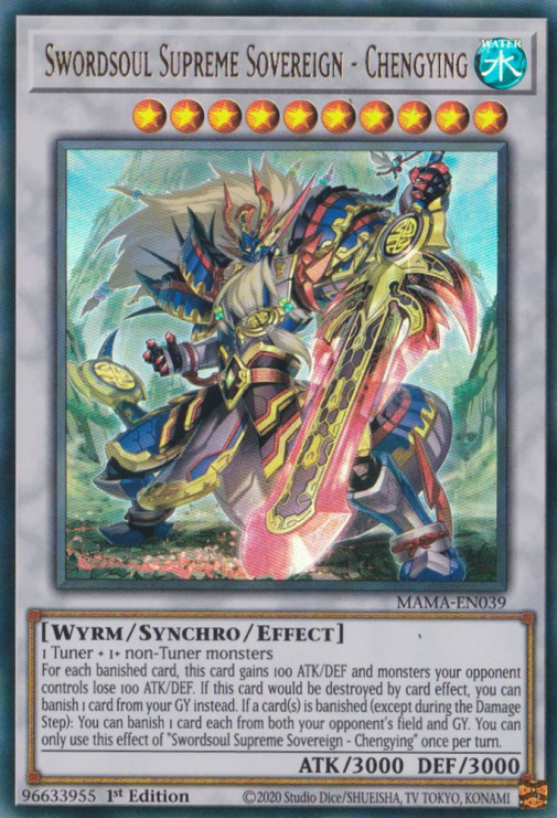 Swordsoul Supreme Sovereign - Chengying [MAMA-EN039] Ultra Rare | Amazing Games TCG