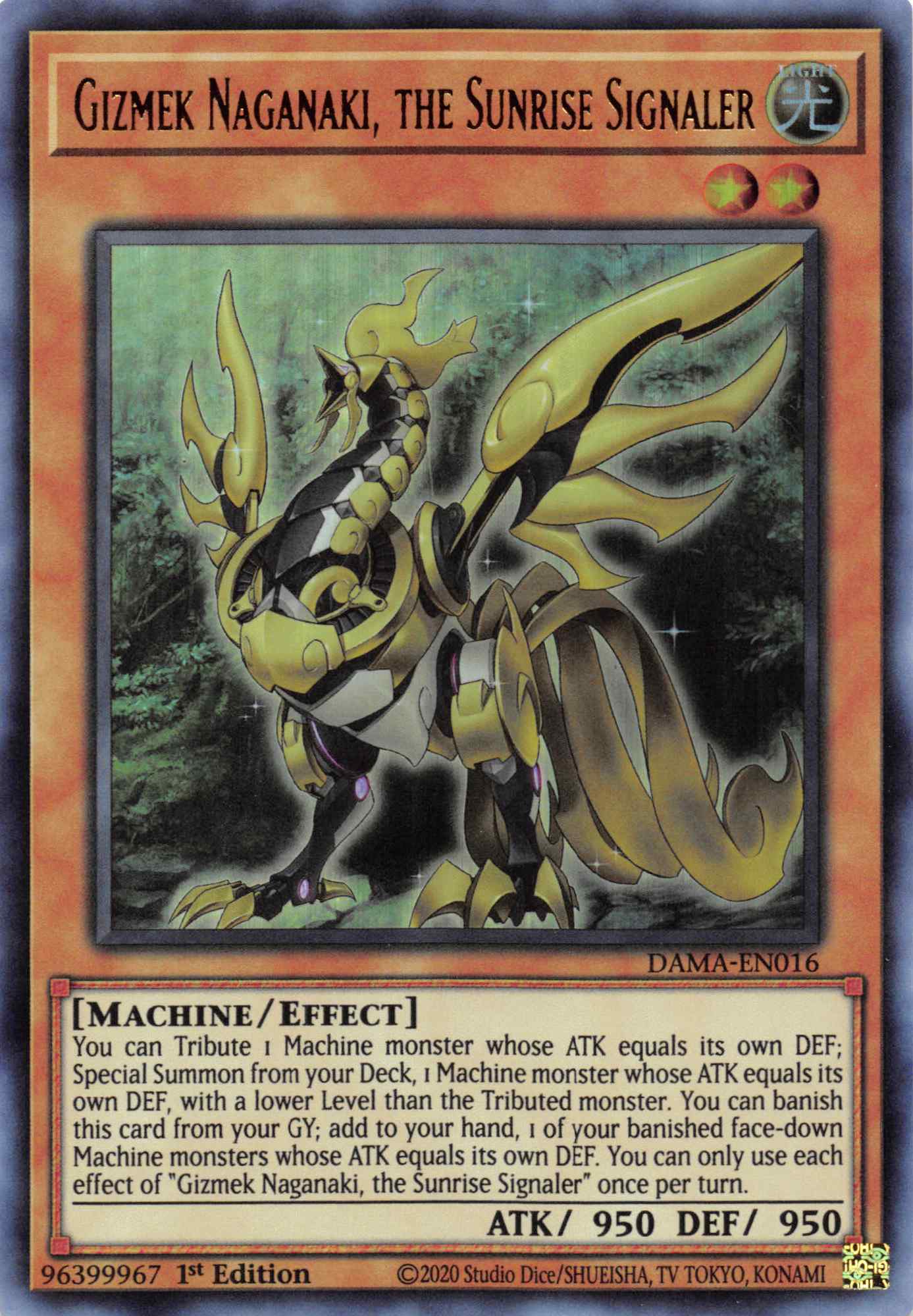 Gizmek Naganaki, the Sunrise Signaler [DAMA-EN016] Ultra Rare | Amazing Games TCG