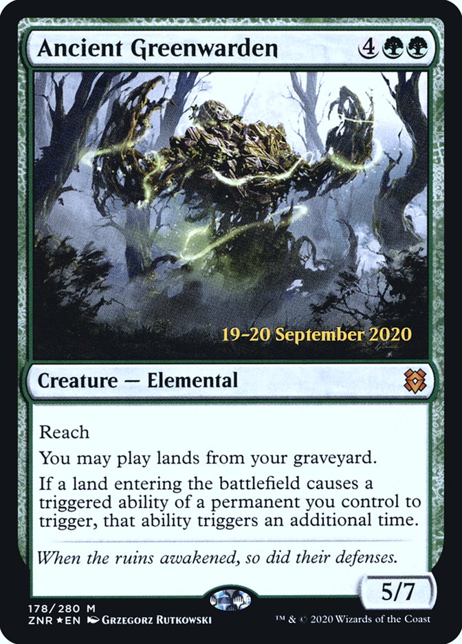 Ancient Greenwarden  [Zendikar Rising Prerelease Promos] | Amazing Games TCG