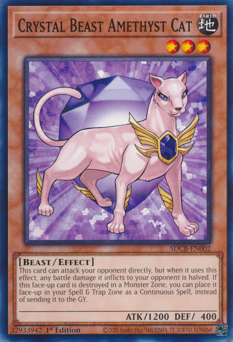 Crystal Beast Amethyst Cat [SDCB-EN002] Common | Amazing Games TCG