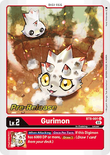 Gurimon [BT8-001] [New Awakening Pre-Release Cards] | Amazing Games TCG