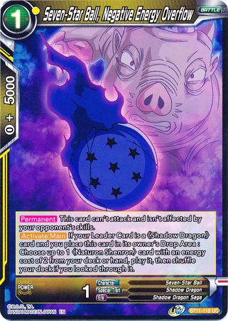 Seven-Star Ball, Negative Energy Overflow (BT11-116) [Vermilion Bloodline] | Amazing Games TCG