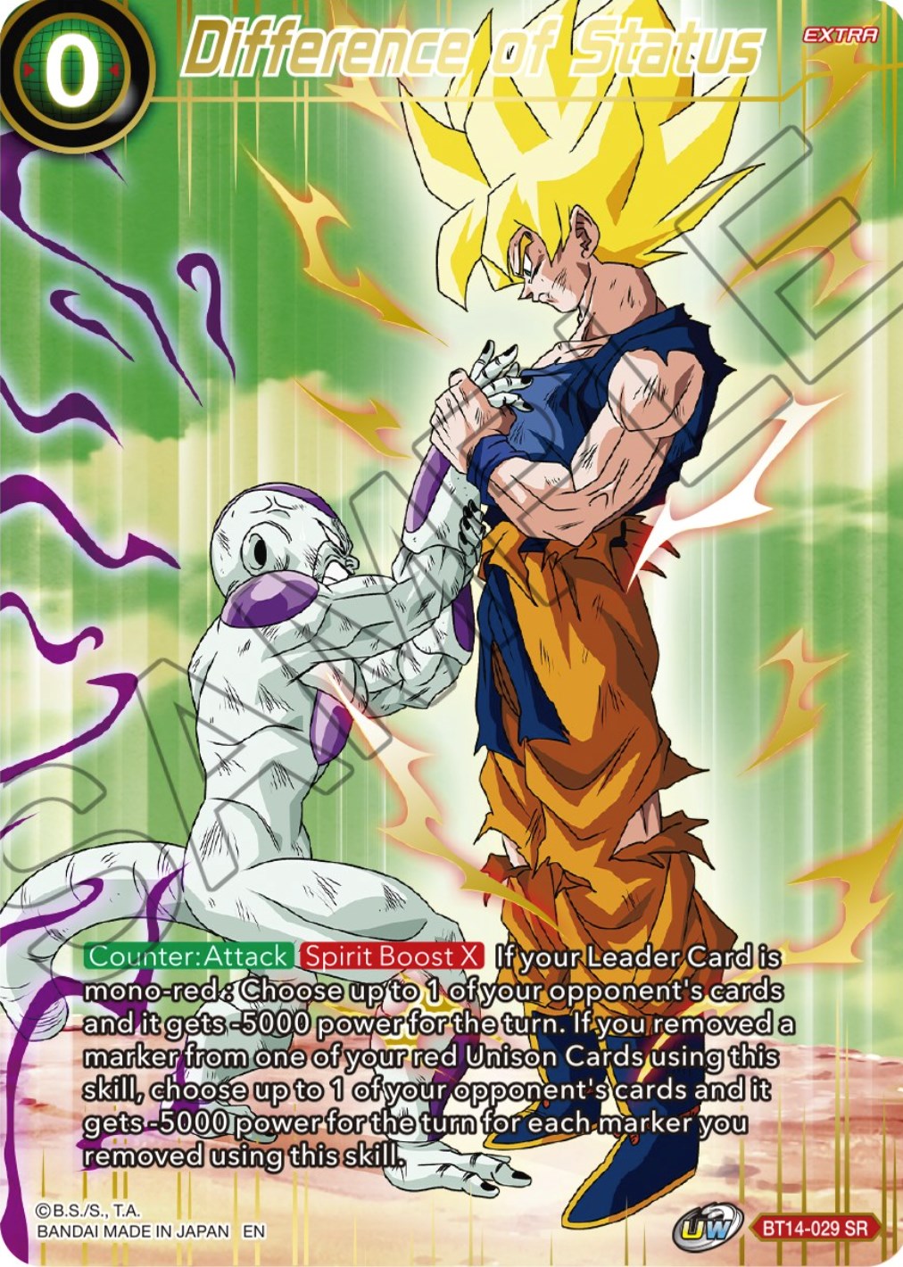 Difference of Status (BT14-029) [Theme Selection: History of Son Goku] | Amazing Games TCG