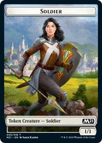 Soldier // Weird Double-sided Token [Core Set 2021 Tokens] | Amazing Games TCG