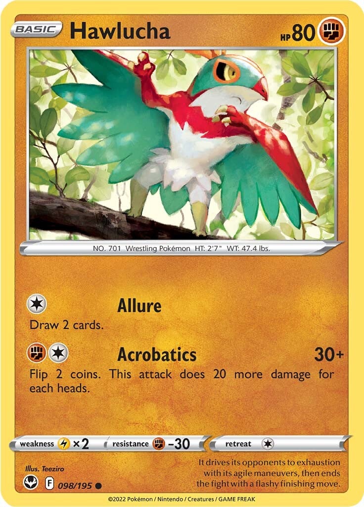 Hawlucha (098/195) [Sword & Shield: Silver Tempest] | Amazing Games TCG