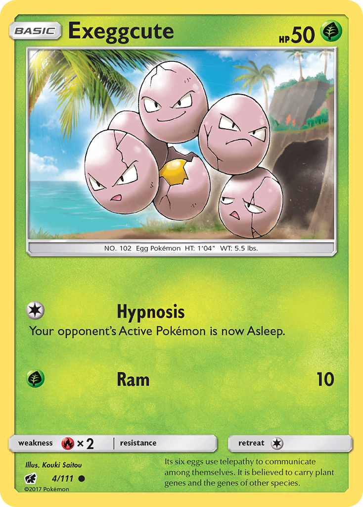 Exeggcute (4/111) [Sun & Moon: Crimson Invasion] | Amazing Games TCG