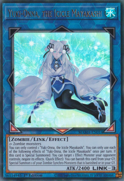 Yuki-Onna, the Icicle Mayakashi [MAMA-EN014] Ultra Rare | Amazing Games TCG