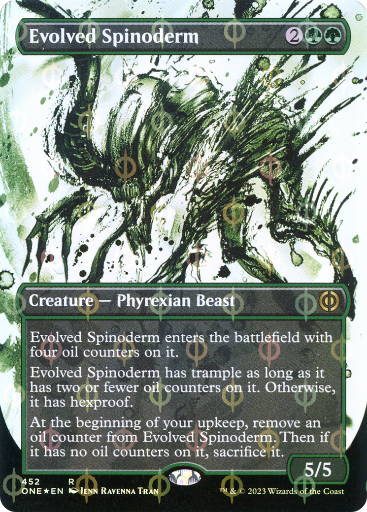 Evolved Spinoderm (Borderless Ichor Step-and-Compleat Foil) [Phyrexia: All Will Be One] | Amazing Games TCG