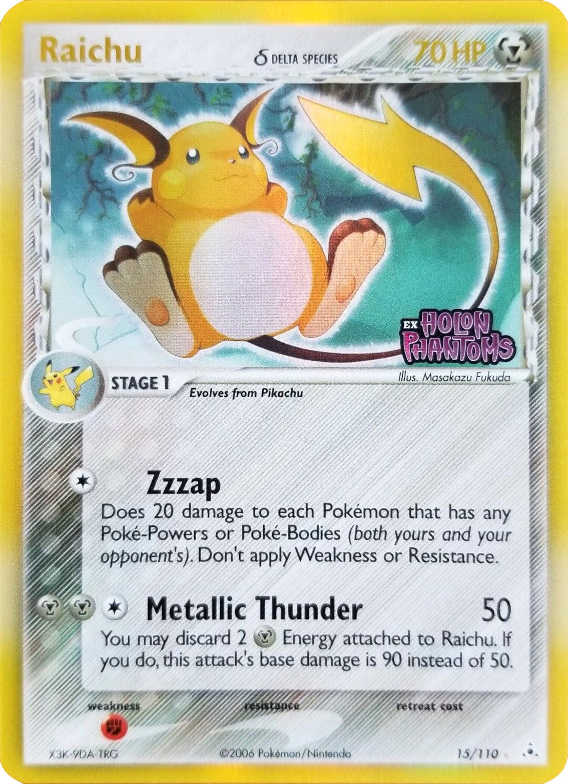 Raichu (15/110) (Delta Species) (Stamped) [EX: Holon Phantoms] | Amazing Games TCG