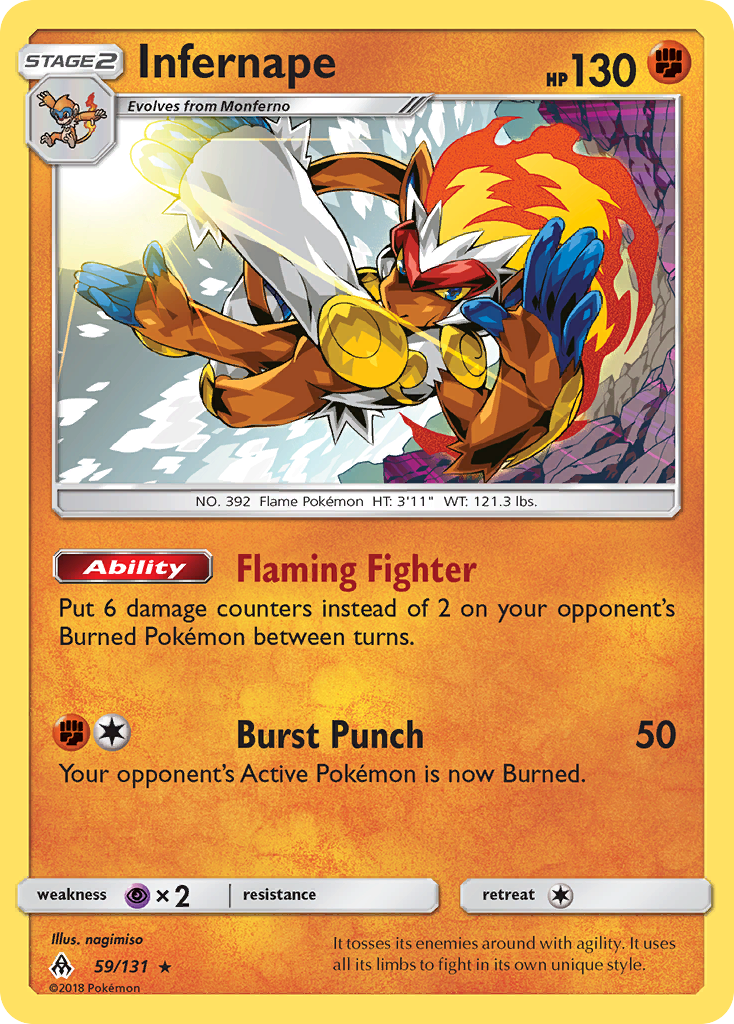 Infernape (59/131) [Sun & Moon: Forbidden Light] | Amazing Games TCG