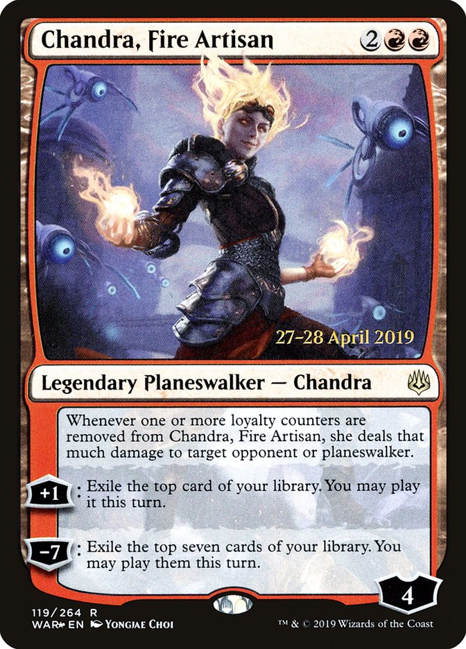 Chandra, Fire Artisan  [War of the Spark Prerelease Promos] | Amazing Games TCG