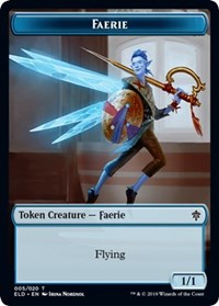 Faerie // Food (15) Double-sided Token [Throne of Eldraine Tokens] | Amazing Games TCG