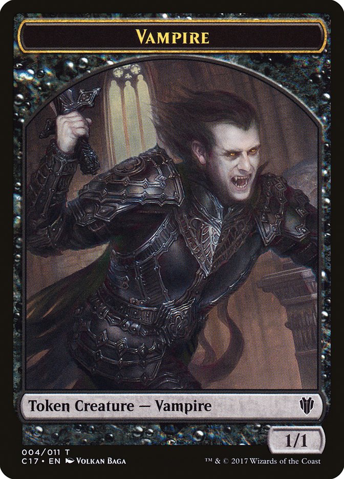 Vampire // Zombie Double-sided Token [Commander 2017 Tokens] | Amazing Games TCG