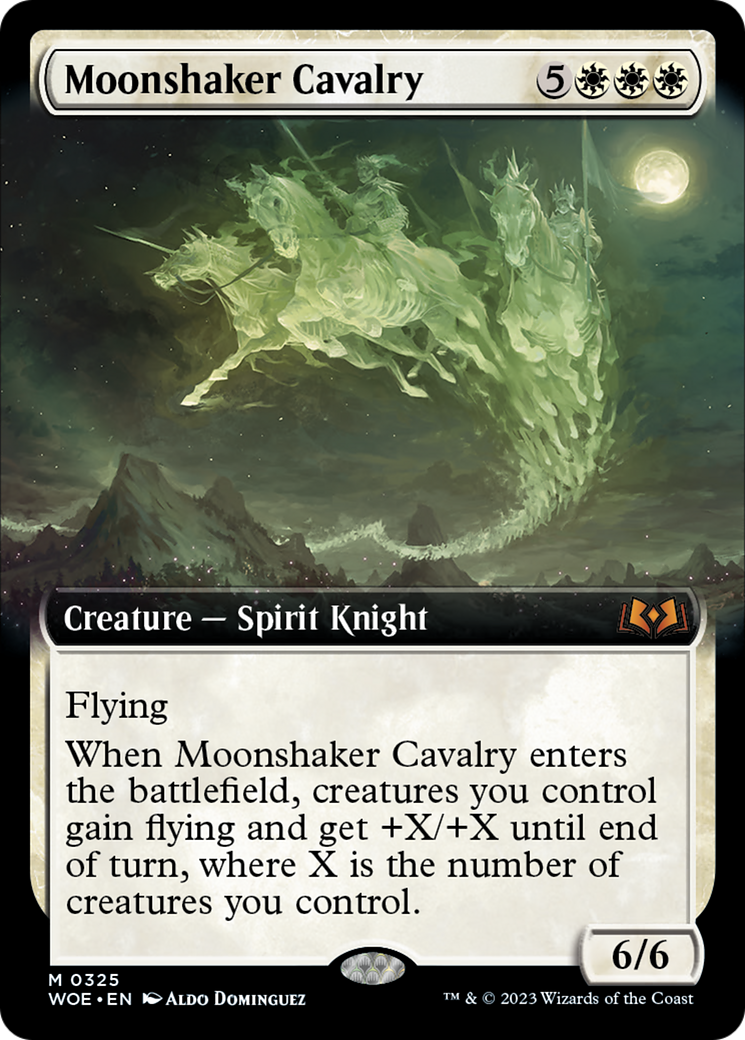 Moonshaker Cavalry (Extended Art) [Wilds of Eldraine] | Amazing Games TCG