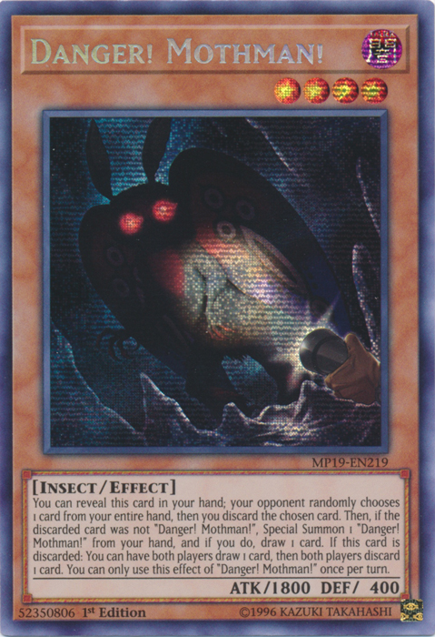 Danger! Mothman! [MP19-EN219] Prismatic Secret Rare | Amazing Games TCG