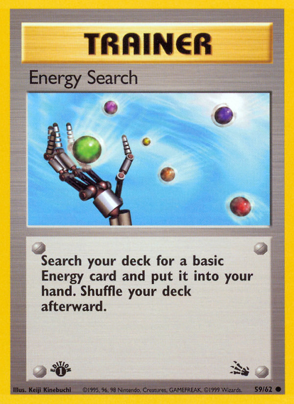 Energy Search (59/62) [Fossil 1st Edition] | Amazing Games TCG