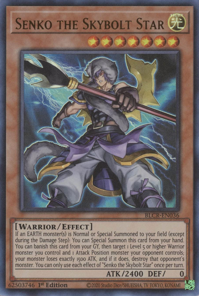 Senko the Skybolt Star [BLCR-EN036] Ultra Rare | Amazing Games TCG