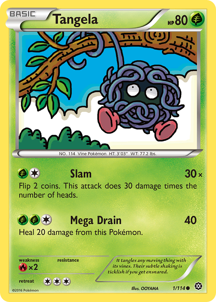 Tangela (1/114) [XY: Steam Siege] | Amazing Games TCG