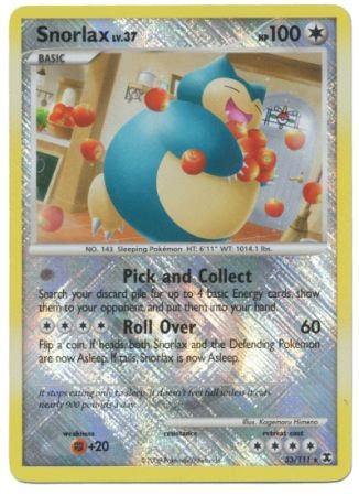 Snorlax (33/111) (League Promo) [Platinum: Rising Rivals] | Amazing Games TCG