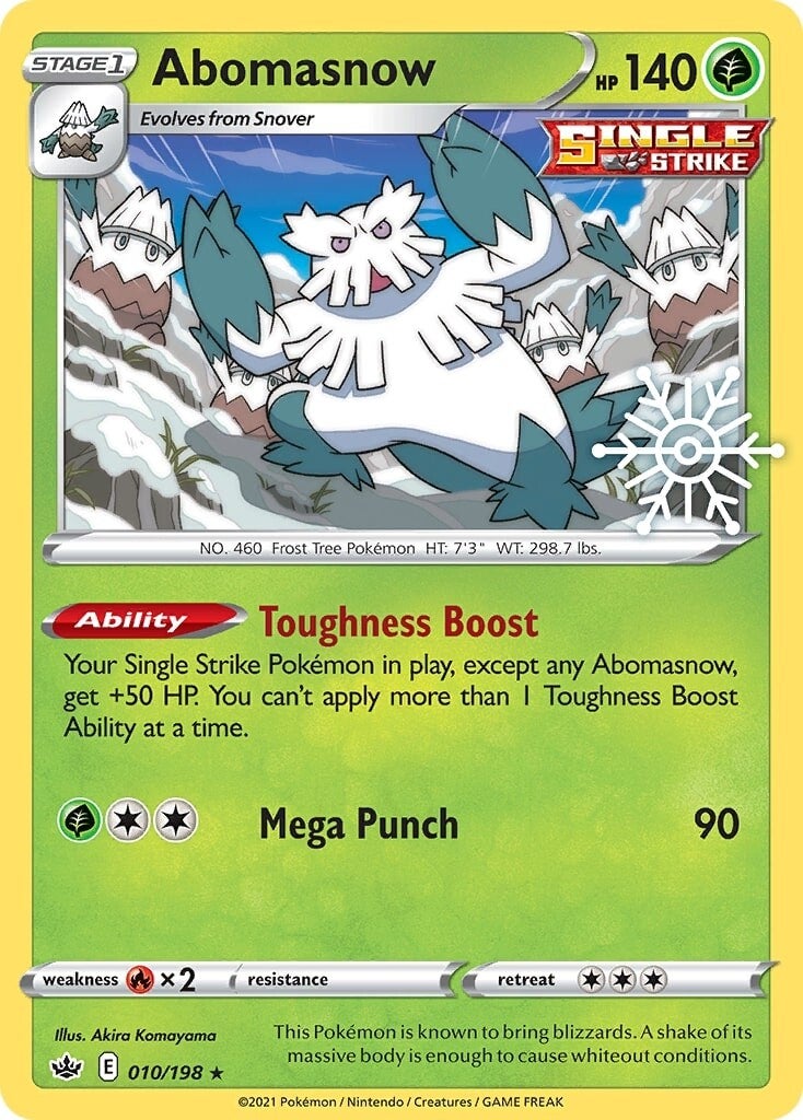Abomasnow (010/198) (Holiday Calendar) [Sword & Shield: Chilling Reign] | Amazing Games TCG