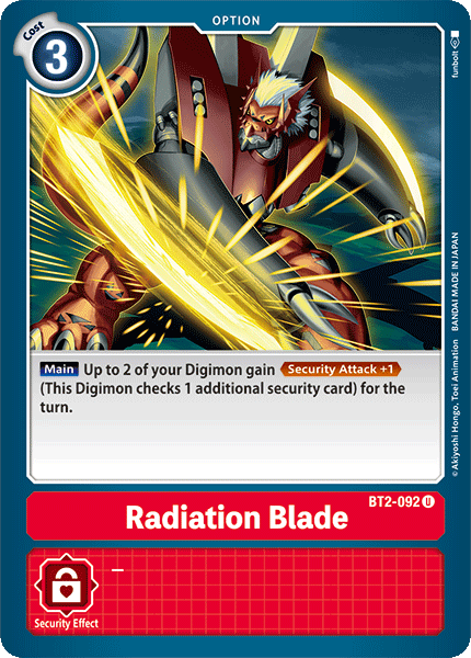 Radiation Blade [BT2-092] [Release Special Booster Ver.1.0] | Amazing Games TCG