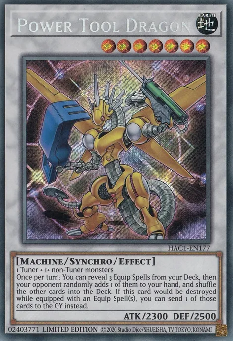 Power Tool Dragon [HAC1-EN177] Secret Rare | Amazing Games TCG