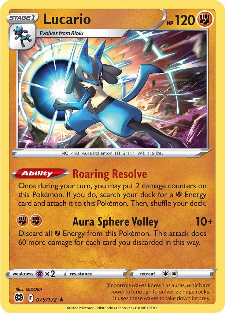 Lucario (079/172) (Theme Deck Exclusive) [Sword & Shield: Brilliant Stars] | Amazing Games TCG