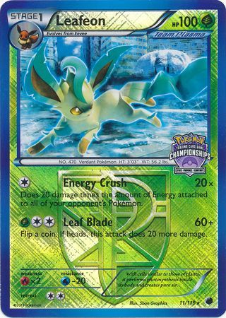 Leafeon (11/116) (States Championship Promo) [Black & White: Plasma Freeze] | Amazing Games TCG