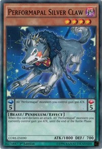 Performapal Silver Claw [Clash of Rebellions] [CORE-EN090] | Amazing Games TCG