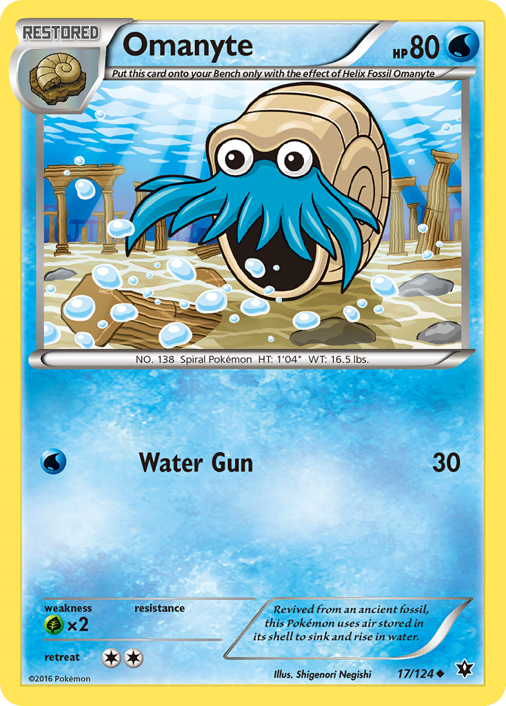 Omanyte (17/124) [XY: Fates Collide] | Amazing Games TCG