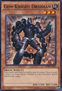 Gem-Knight Obsidian [Astral Pack 8] [AP08-EN020] | Amazing Games TCG