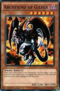 Archfiend of Gilfer (B) [King of Games: Yugi's Legendary Decks] [YGLD-ENB05] | Amazing Games TCG