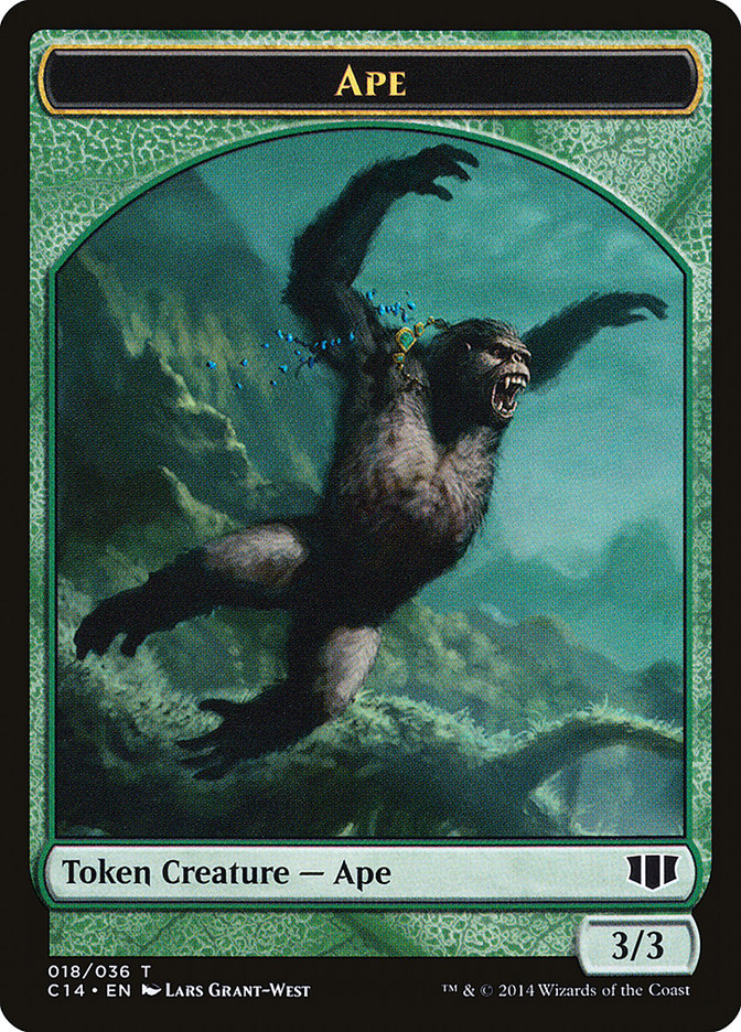 Ape // Zombie (011/036) Double-sided Token [Commander 2014 Tokens] | Amazing Games TCG