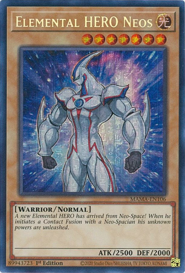 Elemental HERO Neos [MAMA-EN106] Secret Pharaoh's Rare | Amazing Games TCG