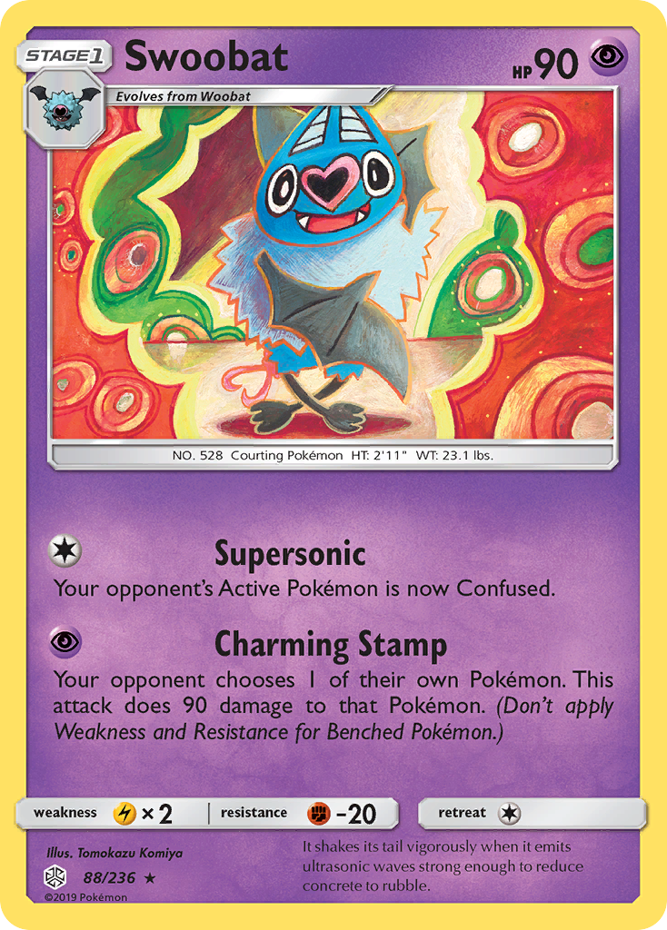 Swoobat (88/236) [Sun & Moon: Cosmic Eclipse] | Amazing Games TCG