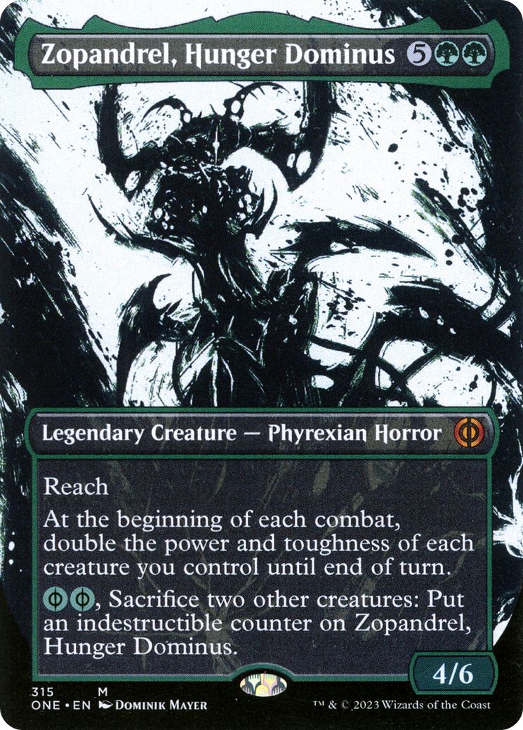 Zopandrel, Hunger Dominus (Borderless Ichor) [Phyrexia: All Will Be One] | Amazing Games TCG