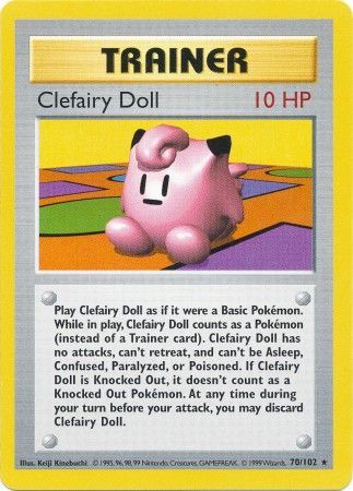 Clefairy Doll (70/102) [Base Set Shadowless Unlimited] | Amazing Games TCG
