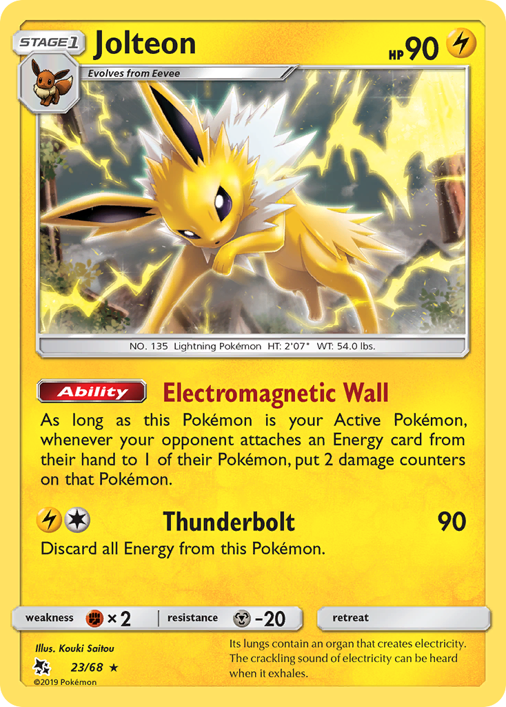 Jolteon (23/68) [Sun & Moon: Hidden Fates] | Amazing Games TCG