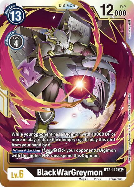 BlackWarGreymon [BT2-112] [Release Special Booster Ver.1.5] | Amazing Games TCG